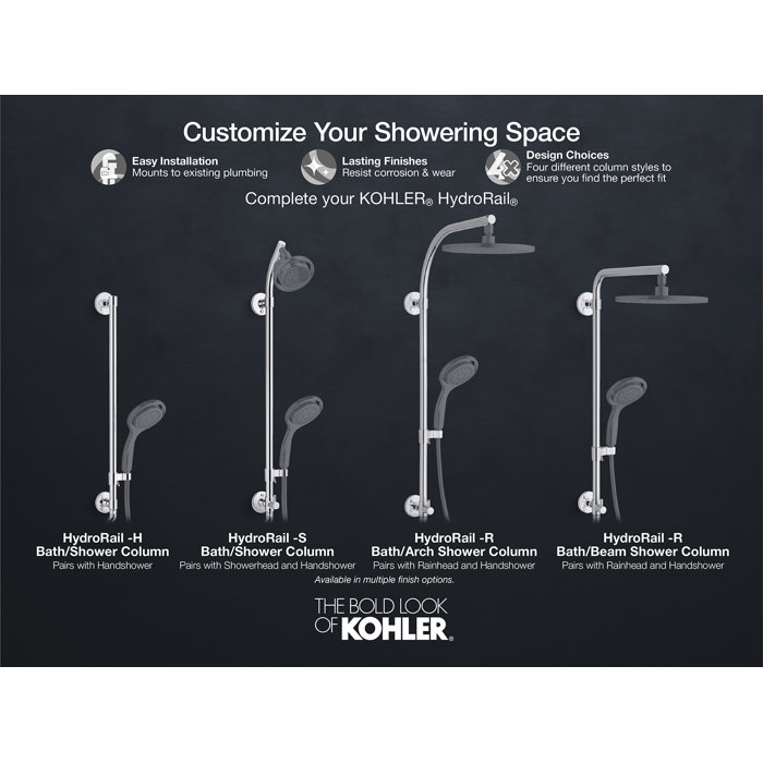 K45906CP Kohler Hydrorail S Shower Column & Reviews Wayfair